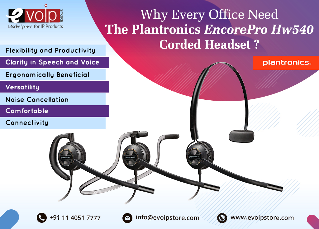 Why Every Office Need The Plantronics EncorePro Hw540 Corded Headset